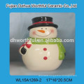 2016 Christmas santa designed colorful ceramic cookie storage jar for kitchen